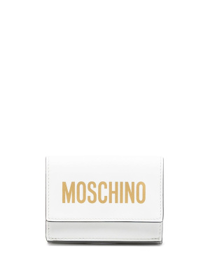 

Logo-print foldover wallet, Moschino Logo-print foldover wallet