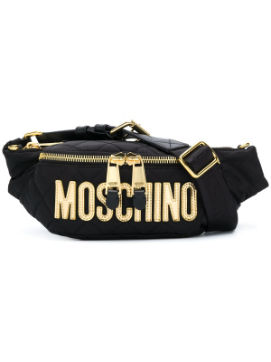 

Nylon logo patch belt bag, Moschino Nylon logo patch belt bag