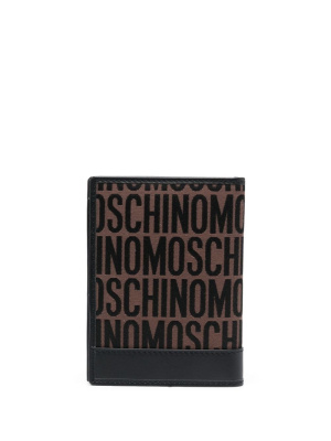 

Jacquard logo bi-fold wallet, Moschino Jacquard logo bi-fold wallet