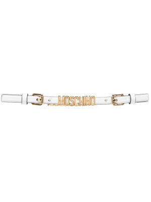 

Logo plaque chain belt, Moschino Logo plaque chain belt