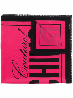 

Logo-print silk scarf, Moschino Logo-print silk scarf