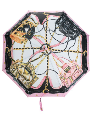 

Chain-link print umbrella, Moschino Chain-link print umbrella