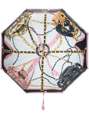 

Chain-link print umbrella, Moschino Chain-link print umbrella