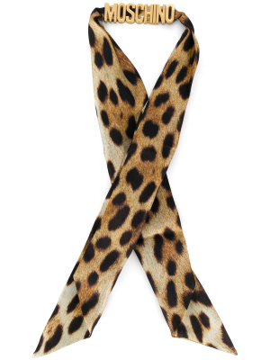 

Leopard silk scarf, Moschino Leopard silk scarf