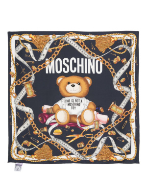 

Teddy Bear-print silk scarf, Moschino Teddy Bear-print silk scarf