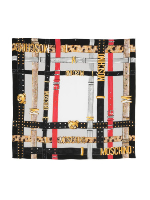 

Teddy Bear-motif silk scarf, Moschino Teddy Bear-motif silk scarf