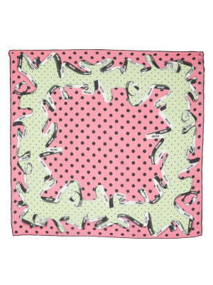 

Spot ribbon-print silk scarf, Moschino Spot ribbon-print silk scarf