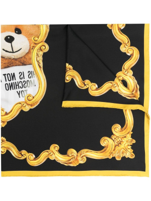 

Teddy-print silk scarf, Moschino Teddy-print silk scarf