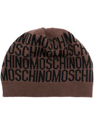 

Intarsia-logo wool-blend beanie, Moschino Intarsia-logo wool-blend beanie
