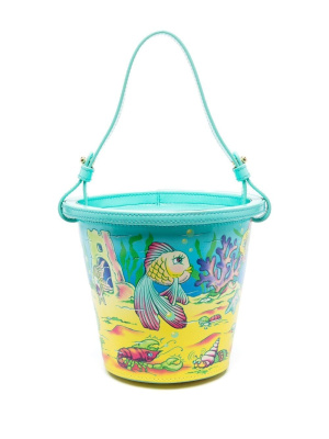 

Fish-print bucket bag, Moschino Fish-print bucket bag