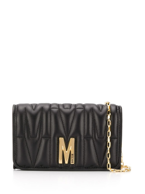 

Monogram-quilted clutch bag, Moschino Monogram-quilted clutch bag