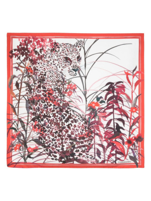 

Graphic-print silk scarf, Ferragamo Graphic-print silk scarf
