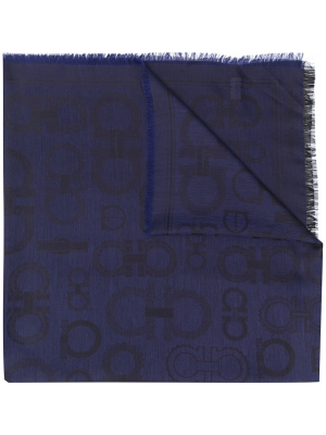 

Jacquard Gancini pattern scarf, Ferragamo Jacquard Gancini pattern scarf