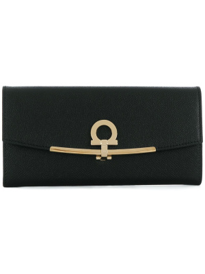 

Gancini flip-lock leather purse, Ferragamo Gancini flip-lock leather purse