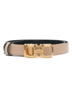 

Gancini-buckle leather belt, Ferragamo Gancini-buckle leather belt