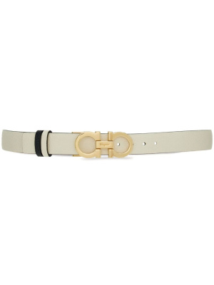 

Gancini-buckle reversible leather belt, Ferragamo Gancini-buckle reversible leather belt