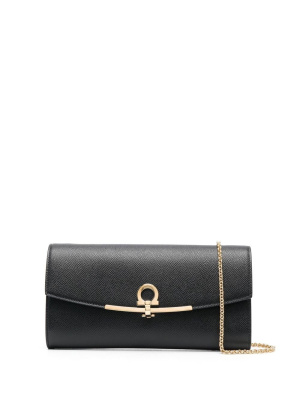 

Gancini leather clutch bag, Ferragamo Gancini leather clutch bag