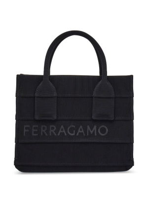 

Small logo-print tote bag, Ferragamo Small logo-print tote bag