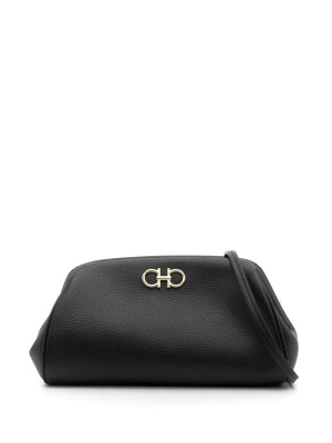 

Logo-plaque leather clutch bag, Ferragamo Logo-plaque leather clutch bag