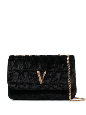 

Virtus velvet shoulder bag, Versace Virtus velvet shoulder bag