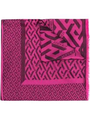 

Greek Key monogram-print scarf, Versace Greek Key monogram-print scarf