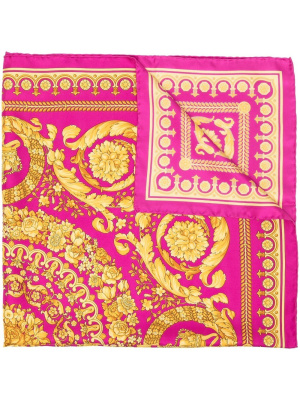 

Baroque print silk scarf, Versace Baroque print silk scarf