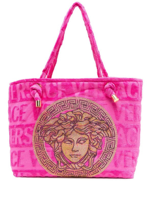 

Medusa-embellished tote bag, Versace Medusa-embellished tote bag