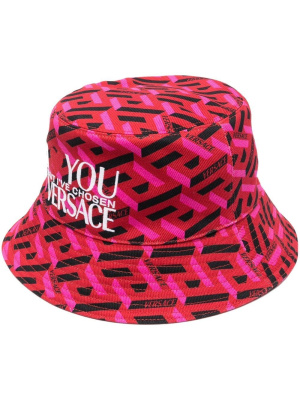 

Greca logo-embroidered bucket hat, Versace Greca logo-embroidered bucket hat