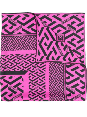 

Greca print silk scarf, Versace Greca print silk scarf