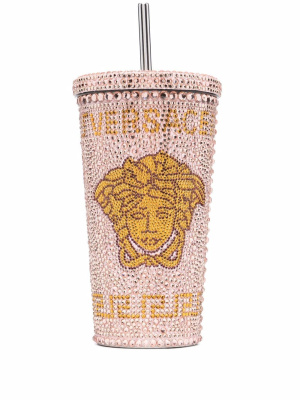

Medusa crystal-embellished travel cup, Versace Medusa crystal-embellished travel cup