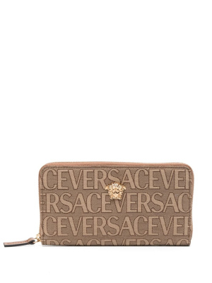 

Allover logo-pattern continental wallet, Versace Allover logo-pattern continental wallet
