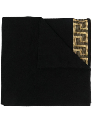 

La Greca cotton-cashmere scarf, Versace La Greca cotton-cashmere scarf