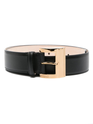 

Greca-detail leather belt, Versace Greca-detail leather belt