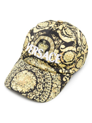 

Baroque logo-embroidered cap, Versace Baroque logo-embroidered cap