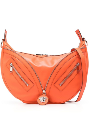 

Medusa logo zip shoulder bag, Versace Medusa logo zip shoulder bag