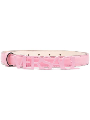 

Logo-embellished thin belt, Versace Logo-embellished thin belt