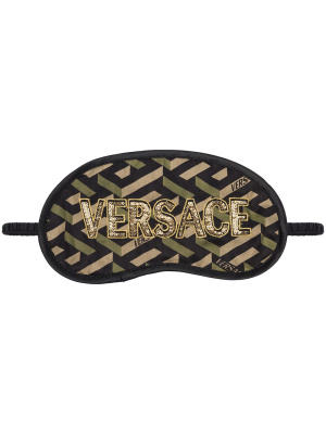 

La Greca-print sleep mask, Versace La Greca-print sleep mask