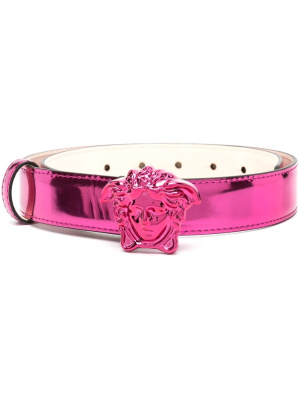

Medusa metallic leather belt, Versace Medusa metallic leather belt