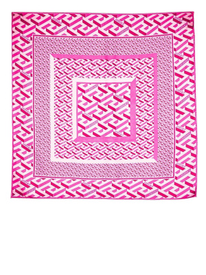 

La Greca print silk scarf, Versace La Greca print silk scarf