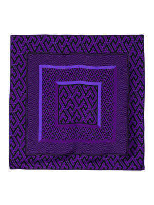 

La Greca print silk scarf, Versace La Greca print silk scarf