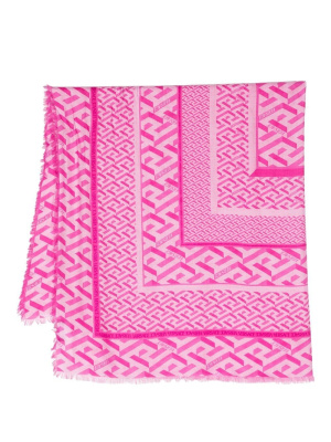 

All-over monogram-print scarf, Versace All-over monogram-print scarf