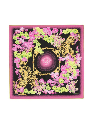 

Baroque floral-print scarf, Versace Baroque floral-print scarf