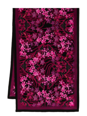 

Floral-print silk scarf, Versace Floral-print silk scarf