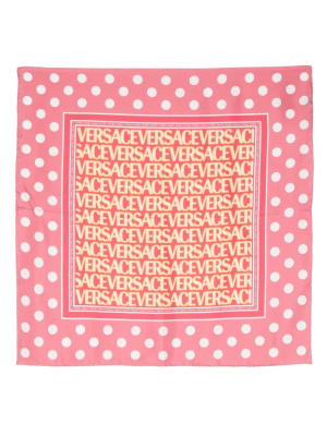 

Logo polka-dot print scarf, Versace Logo polka-dot print scarf