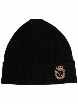 

Logo-crest merino hat, Billionaire Logo-crest merino hat