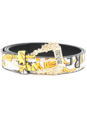

Logo-print leather belt, Versace Jeans Couture Logo-print leather belt