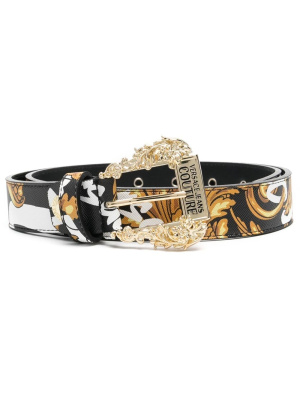 

Baroque pattern-print leather belt, Versace Jeans Couture Baroque pattern-print leather belt