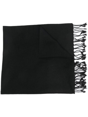 

Logo-patch fringed scarf, Versace Jeans Couture Logo-patch fringed scarf