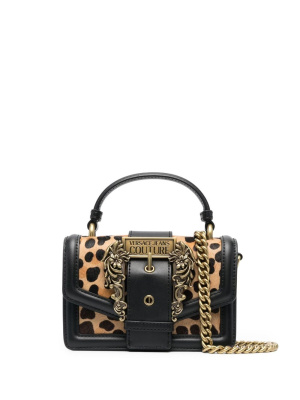 

Barocco buckle leopard-print tote bag, Versace Jeans Couture Barocco buckle leopard-print tote bag