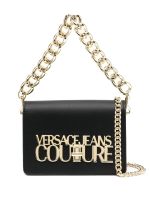 

Logo-lettering faux-leather crossbody bag, Versace Jeans Couture Logo-lettering faux-leather crossbody bag